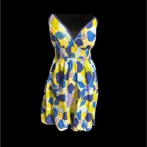 💙💛EUC SUPER CUTE SPAGHETTI STRAP SUMMER DRESS SZ L💙💛